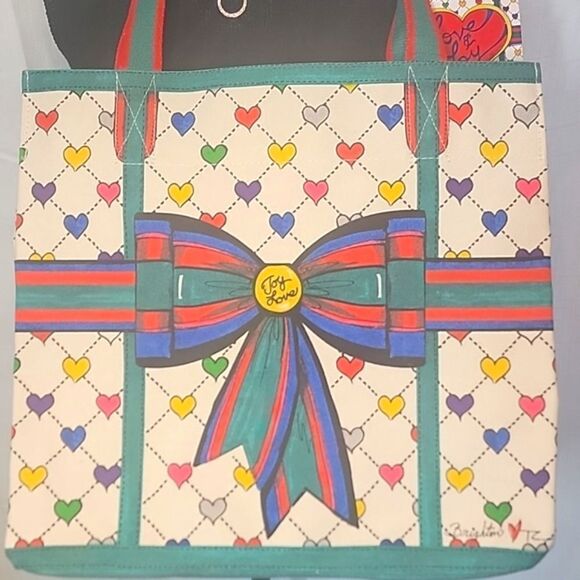 Brighton Holiday Christmas Love & Joy Canvas Tote - Picture 6 of 15
